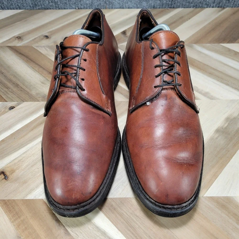 Allen Edmonds Badlands Mens 10 D Dress Shoes Oxfords Brown Leather